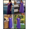 image:imageEkouaer Long Nightgowns for Women with Pockets Short Sleeves House Dresses  Pleated Moomoo Dresses Crew Neck Casual Maxi Dress Full Length Loungewear Plus Size Night Gowns for Casual TimePurple