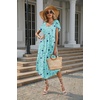 image:imageEkouaer Long Nightgowns for Women with Pockets Short Sleeves House Dresses  Pleated Moomoo Dresses Crew Neck Casual Maxi Dress Full Length Loungewear Plus Size Night Gowns for Casual TimeStar Print