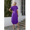 image:imageEkouaer Long Nightgowns for Women with Pockets Short Sleeves House Dresses  Pleated Moomoo Dresses Crew Neck Casual Maxi Dress Full Length Loungewear Plus Size Night Gowns for Casual TimePurple