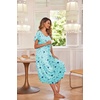image:imageEkouaer Long Nightgowns for Women with Pockets Short Sleeves House Dresses  Pleated Moomoo Dresses Crew Neck Casual Maxi Dress Full Length Loungewear Plus Size Night Gowns for Casual TimeStar Print