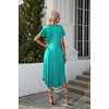 image:imageEkouaer Long Nightgowns for Women with Pockets Short Sleeves House Dresses  Pleated Moomoo Dresses Crew Neck Casual Maxi Dress Full Length Loungewear Plus Size Night Gowns for Casual TimeGreen