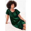 image:imageEkouaer Nightgown for Women Satin Silk Night Gown Loose Plus Size Sleepwear  Satin Silk Sleep Dress Loose Lounge Dress Short Sleeve Night Shirt Long Loungewear with bow for Wedding Party Sleep Home