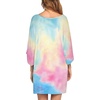 image:imageEkouaer Nightgowns for Women Deep V Neck Sleep Shirt Oversized Night Shirt  Short Sleeve Sleep Dress Plus Size Sleepwear Sexy Boyfriend Loungewear Ladies Soft Night Dress Home Daily Wear SeasideBlue Pink Tie Dye
