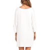 image:imageEkouaer Nightgowns for Women Deep V Neck Sleep Shirt Oversized Night Shirt  Short Sleeve Sleep Dress Plus Size Sleepwear Sexy Boyfriend Loungewear Ladies Soft Night Dress Home Daily Wear SeasideWhite