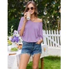 image:imageEkouaer Nightgowns for Women Deep V Neck Sleep Shirt Oversized Night Shirt  Short Sleeve Sleep Dress Plus Size Sleepwear Sexy Boyfriend Loungewear Ladies Soft Night Dress Home Daily Wear SeasideLight Purple