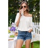 image:imageEkouaer Nightgowns for Women Deep V Neck Sleep Shirt Oversized Night Shirt  Short Sleeve Sleep Dress Plus Size Sleepwear Sexy Boyfriend Loungewear Ladies Soft Night Dress Home Daily Wear SeasideWhite