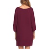 image:imageEkouaer Nightgowns for Women Deep V Neck Sleep Shirt Oversized Night Shirt  Short Sleeve Sleep Dress Plus Size Sleepwear Sexy Boyfriend Loungewear Ladies Soft Night Dress Home Daily Wear SeasideWine Red