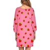 image:imageEkouaer Nightgowns for Women Deep V Neck Sleep Shirt Oversized Night Shirt  Short Sleeve Sleep Dress Plus Size Sleepwear Sexy Boyfriend Loungewear Ladies Soft Night Dress Home Daily Wear SeasidePink Strawberry