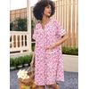 image:imageEkouaer Nightgowns for Women House Dress with Pockets Snap Front House Coat  Duster Mumu Dress Short Sleeve Moo Moos Plus Size Sleepwear Casual Lounge Dress Labor Delivery Gown Daily Wear HomePink Floral