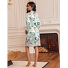 image:imageEkouaer Robes for Women 34 Sleeve Knee Length Bathrobe with Pockets  Lightweight KimonoSleepwearSoftComfyFloral PrintHouse CoatFloral Green