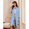 image:imageEkouaer Robes for Women 34 Sleeve Knee Length Bathrobe with Pockets  Lightweight KimonoSleepwearSoftComfyFloral PrintHouse CoatLight Blue