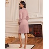 image:imageEkouaer Robes for Women 34 Sleeve Knee Length Bathrobe with Pockets  Lightweight KimonoSleepwearSoftComfyFloral PrintHouse CoatMisty Rose