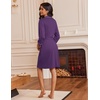 image:imageEkouaer Robes for Women 34 Sleeve Knee Length Bathrobe with Pockets  Lightweight KimonoSleepwearSoftComfyFloral PrintHouse CoatPurple