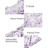 image:imageEkouaer Silk Pajama for Women Short Sleeve Satin Pj Set Two Piece XSXXL  loungewear or daily wearValentines Day Bridal Party Honeymoon Vacation and Anniversaries Gift walkingenjoying coffeePurple Butterfly  Daisies