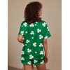image:imageEkouaer Silk Pajama for Women Short Sleeve Satin Pj Set Two Piece XSXXL  loungewear or daily wearValentines Day Bridal Party Honeymoon Vacation and Anniversaries Gift walkingenjoying coffeeShamrock