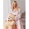 image:imageEkouaer Silk Pajama for Women Short Sleeve Satin Pj Set Two Piece XSXXL  loungewear or daily wearValentines Day Bridal Party Honeymoon Vacation and Anniversaries Gift walkingenjoying coffeeChampagne Teddy
