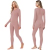 image:imageEkouaer Thermal Underwear for Women Long Johns Base Layer Winter Clothes  Fleece Lined Long Sleeve Top amp Leggings Lounge Set for Cold Weather Heat Retention For Skiing Outdoor Cozy LoungewearPink