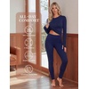 image:imageEkouaer Thermal Underwear for Women Long Johns Base Layer Winter Clothes  Fleece Lined Long Sleeve Top amp Leggings Lounge Set for Cold Weather Heat Retention For Skiing Outdoor Cozy LoungewearGrey
