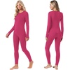 image:imageEkouaer Thermal Underwear for Women Long Johns Base Layer Winter Clothes  Fleece Lined Long Sleeve Top amp Leggings Lounge Set for Cold Weather Heat Retention For Skiing Outdoor Cozy LoungewearRose Red