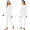 image:imageEkouaer Thermal Underwear for Women Long Johns Base Layer Winter Clothes  Fleece Lined Long Sleeve Top amp Leggings Lounge Set for Cold Weather Heat Retention For Skiing Outdoor Cozy LoungewearWhite