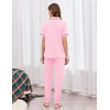 image:imageEkouaer Women Pajama Set Short Sleeve Button Down Pjs with Jogger Pants  Soft Comfy Sleepwear Nightwear2 Piece Lounge Set with PocketsPink