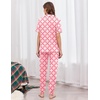 image:imageEkouaer Women Pajama Set Short Sleeve Button Down Pjs with Jogger Pants  Soft Comfy Sleepwear Nightwear2 Piece Lounge Set with PocketsPink Plaid