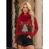 image:imageEkouaer Womens Casual Shirts Long Sleeve Tops Thermal Tshirts Fall Clothes  Crewneck Breathable Comfort Lightweight Workout Basic Tees Solid or Graphic Tshirts 2026 Fashion OutfitRed Christmas Tree