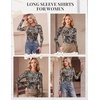 image:imageEkouaer Womens Mesh Long Sleeve Tops Fall Fashion Crew Neck Slim Fit Shirts  Floral Pattern Sheer Tulle See Though Tees Going Out Clothes Super Stretchy Outfits Thermal Tops Night Out UnderscurbsFloral Fierce