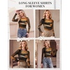 image:imageEkouaer Womens Mesh Long Sleeve Tops Fall Fashion Crew Neck Slim Fit Shirts  Floral Pattern Sheer Tulle See Though Tees Going Out Clothes Super Stretchy Outfits Thermal Tops Night Out UnderscurbsTie Dye Print