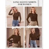 image:imageEkouaer Womens Mesh Long Sleeve Tops Fall Fashion Crew Neck Slim Fit Shirts  Floral Pattern Sheer Tulle See Though Tees Going Out Clothes Super Stretchy Outfits Thermal Tops Night Out UnderscurbsBrown