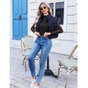 image:imageEkouaer Womens Mesh Long Sleeve Tops Fall Fashion Mock Neck Slim Fit Shirts  Mock Turtleneck Floral Pattern Sheer Tulle Night Out Clothes Stretchy See Though Outfits Sexy Thermal BlousesA Black