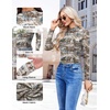 image:imageEkouaer Womens Mesh Long Sleeve Tops Fall Fashion Mock Neck Slim Fit Shirts  Mock Turtleneck Floral Pattern Sheer Tulle Night Out Clothes Stretchy See Though Outfits Sexy Thermal BlousesBrown White