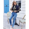 image:imageEkouaer Womens Mesh Long Sleeve Tops Fall Fashion Mock Neck Slim Fit Shirts  Mock Turtleneck Floral Pattern Sheer Tulle Night Out Clothes Stretchy See Though Outfits Sexy Thermal BlousesTie Dye