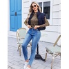 image:imageEkouaer Womens Mesh Long Sleeve Tops Fall Fashion Mock Neck Slim Fit Shirts  Mock Turtleneck Floral Pattern Sheer Tulle Night Out Clothes Stretchy See Though Outfits Sexy Thermal BlousesLeopard Print