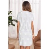image:imageEkouaer Womens Nightgown V Neck Button Down Sleepshirts Soft Sleepdress  Soft Loose Sleep Shirt with Split Hem for Sleep Lounging Labor Maternity Hospital and Relaxed Nursing Access at HomeStar