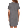 image:imageEkouaer Womens Nightgown V Neck Button Down Sleepshirts Soft Sleepdress  Soft Loose Sleep Shirt with Split Hem for Sleep Lounging Labor Maternity Hospital and Relaxed Nursing Access at HomeGrey