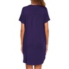 image:imageEkouaer Womens Nightgown V Neck Button Down Sleepshirts Soft Sleepdress  Soft Loose Sleep Shirt with Split Hem for Sleep Lounging Labor Maternity Hospital and Relaxed Nursing Access at HomePurple