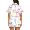 image:imageEkouaer Womens Pajamas Silk Satin Short Sleeve Button Down Pjs Shorts Set  Silky SoftNotch Collar2 Piece Set for SleepLoungeBridalBridesmaidVacationPostpartumTravelGiftBow White