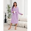 image:imageEkouaer Womens Robe Long Plush Soft Bathrobe Cozy Warm Robes Shawl Collar Sleepwear with PocketsLight Purple