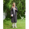 image:imageEkouaer Womens Robe Long Winter Plush Jacquard Bathrobe with Pockets SXXL  Jacquard fabric Color block Shawl collar Long length Plush Fuzzy Fluffy Fleece Thick Sleepwear Winter Lounge wearDark Grey
