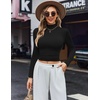 image:imageEkouaer Womens Turtleneck Shirts Long Sleeve Lightweight Fitted Thermal  Mock Neck Soft Base Layer Tops Underwear Stretchy Fit Buttery Soft Undershirts Fashion Winter ClothesBlack