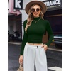 image:imageEkouaer Womens Turtleneck Shirts Long Sleeve Lightweight Fitted Thermal  Mock Neck Soft Base Layer Tops Underwear Stretchy Fit Buttery Soft Undershirts Fashion Winter ClothesEmerald Green