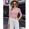 image:imageEkouaer Womens Turtleneck Shirts Long Sleeve Lightweight Fitted Thermal  Mock Neck Soft Base Layer Tops Underwear Stretchy Fit Buttery Soft Undershirts Fashion Winter ClothesDirty Pink