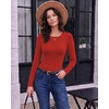 image:imageLong Sleeve Shirts for Women Micro Fleece Thermal Underwear Tops Fitted Tee  Lightweight Going Out TeesBasic Warm UndershirtsFitted Fall TShirtsSoft Crew Neck OutfitsCompression Casual TeesRed