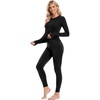 image:imageEkouaer Thermal Underwear for Women Long Johns Base Layer Winter Clothes  Fleece Lined Long Sleeve Top amp Leggings Lounge Set for Cold Weather Heat Retention For Skiing Outdoor Cozy LoungewearBlack