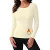 image:imageLong Sleeve Shirts for Women Micro Fleece Thermal Underwear Tops Fitted Tee  Lightweight Going Out TeesBasic Warm UndershirtsFitted Fall TShirtsSoft Crew Neck OutfitsCompression Casual TeesBeige