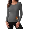 image:imageLong Sleeve Shirts for Women Micro Fleece Thermal Underwear Tops Fitted Tee  Lightweight Going Out TeesBasic Warm UndershirtsFitted Fall TShirtsSoft Crew Neck OutfitsCompression Casual TeesDark Grey