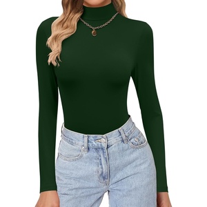 image:imageEkouaer Womens Turtleneck Shirts Long Sleeve Lightweight Fitted Thermal  Mock Neck Soft Base Layer Tops Underwear Stretchy Fit Buttery Soft Undershirts Fashion Winter ClothesEmerald Green