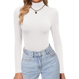 image:imageEkouaer Womens Turtleneck Shirts Long Sleeve Lightweight Fitted Thermal  Mock Neck Soft Base Layer Tops Underwear Stretchy Fit Buttery Soft Undershirts Fashion Winter ClothesWhite