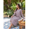 image:imageEkouaer 2 Pack Womens Long Sleeve Nightgown with Pockets Mumu DressesDark Blue FloralBrown Floral
